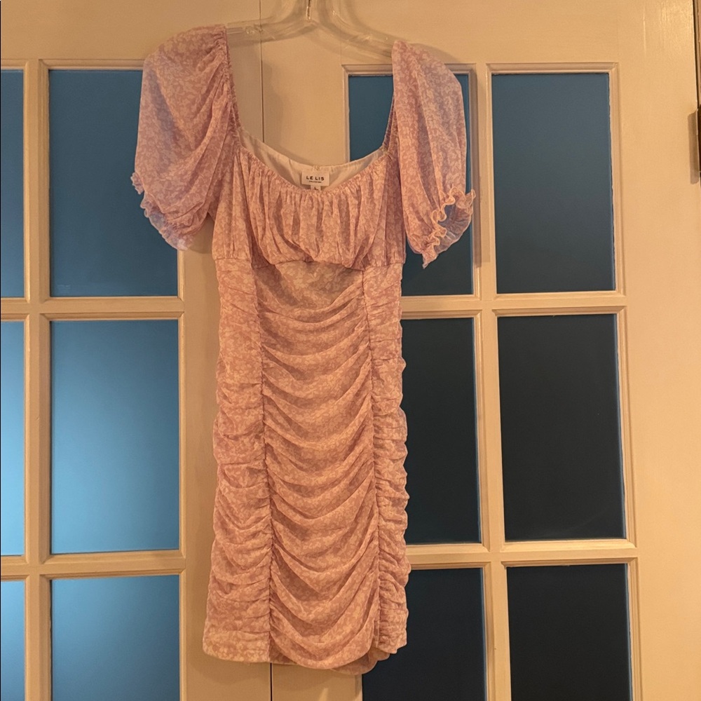 Le Lis Light Pink Textured Dress